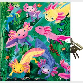 Eeboo - Dagbog Med Ls Til Brn - Axolotl - Bog