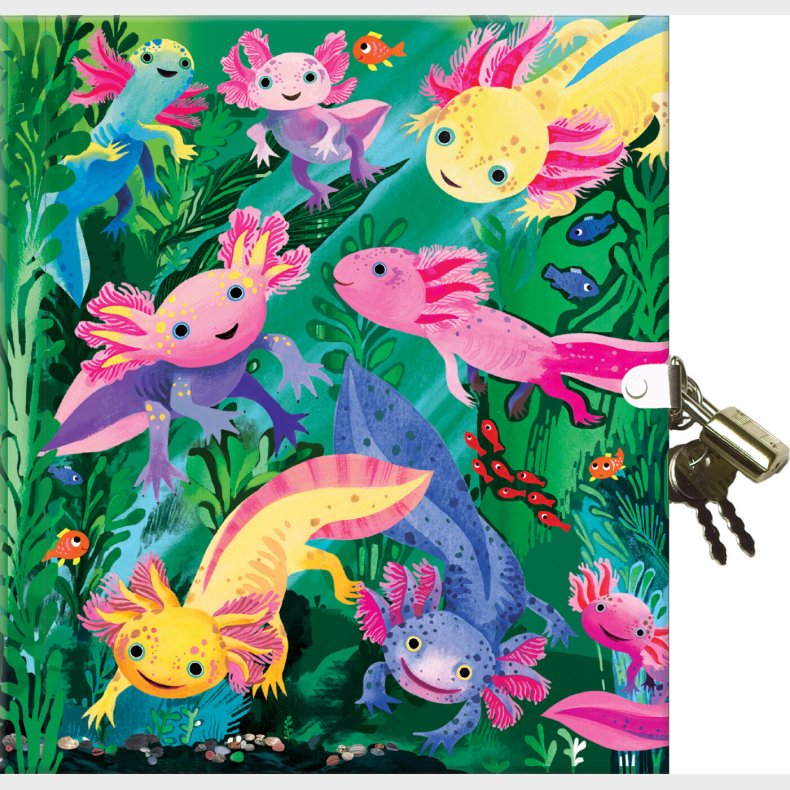 Eeboo - Dagbog Med Ls Til Brn - Axolotl - Bog