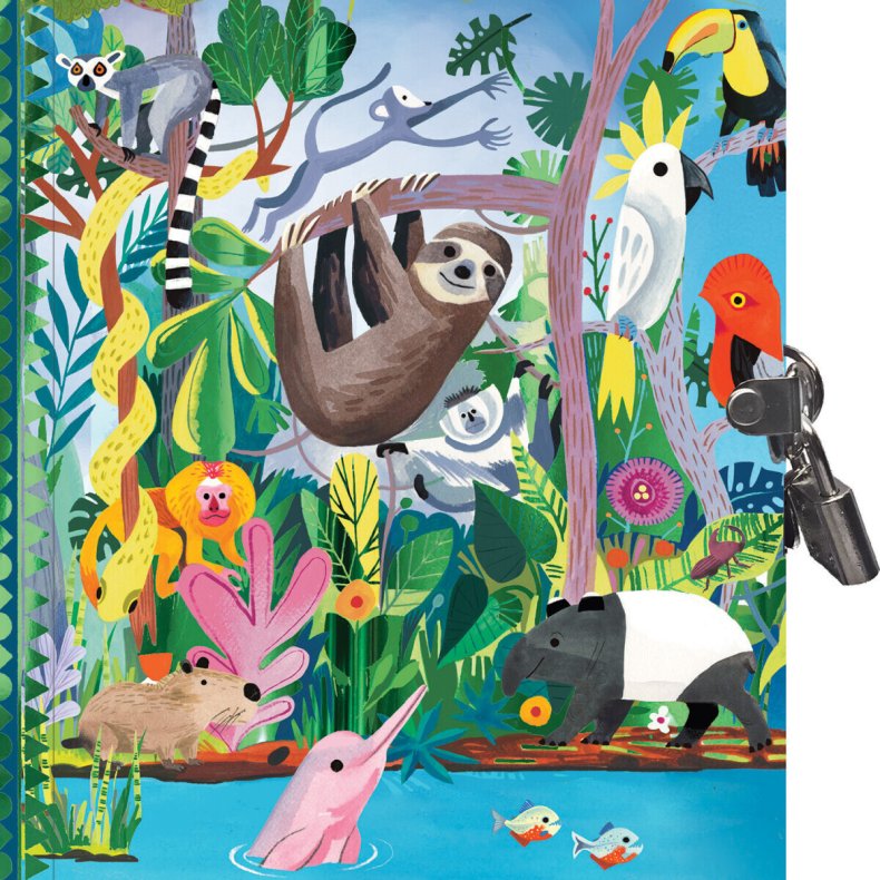 Eeboo - Dagbog Med Ls - Regnskoven