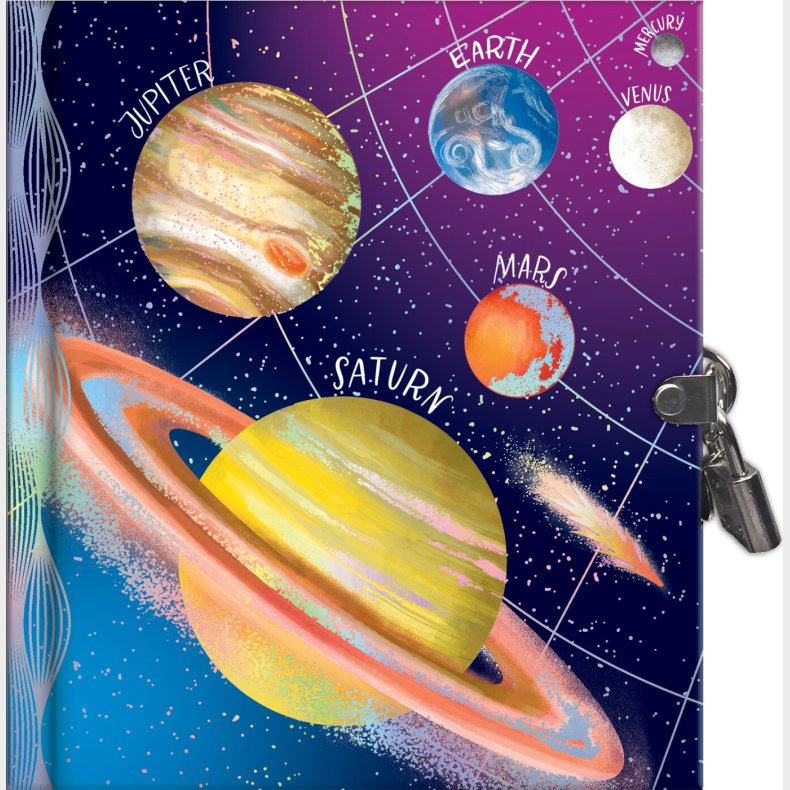 Eeboo - Dagbog Med Ls Til Brn - Rummet - Bog