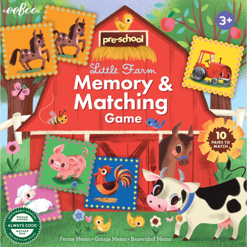 Eeboo - Little Farm - Memory & Matching Game - Huskespil