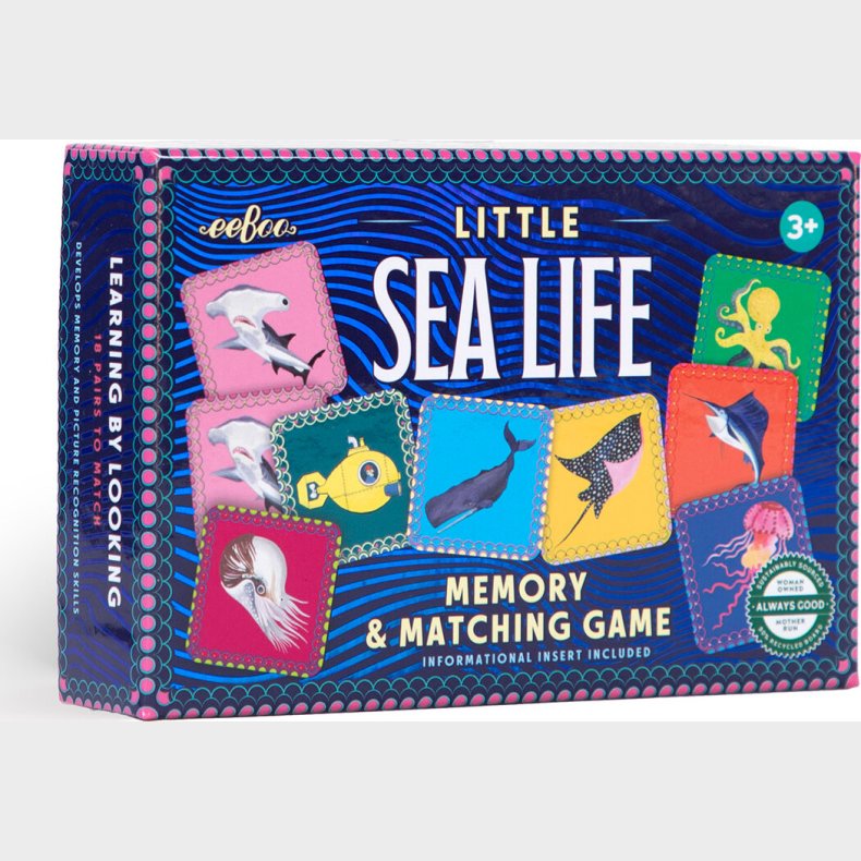 Eeboo - Little Sea Life - Memory & Matching Game - Huskespil