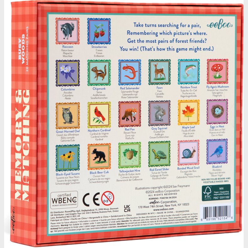 Eeboo - Huskespil - Skovens Dyr