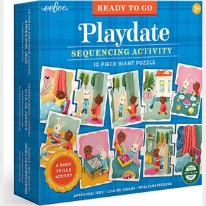 Eeboo - Jumbo Puslespil 10 Brikker - Legeaftale