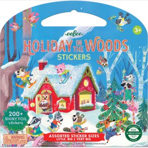 Eeboo - Klistermrkebog Til Brn - Jul I Skoven - Bog