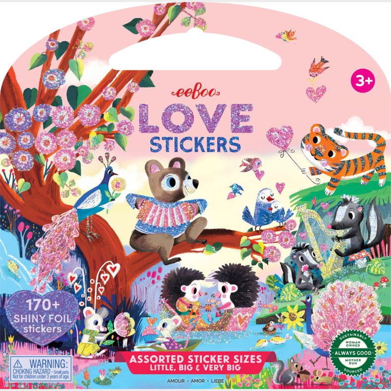 Eeboo - Klistermrkebog Til Brn - Krlighed