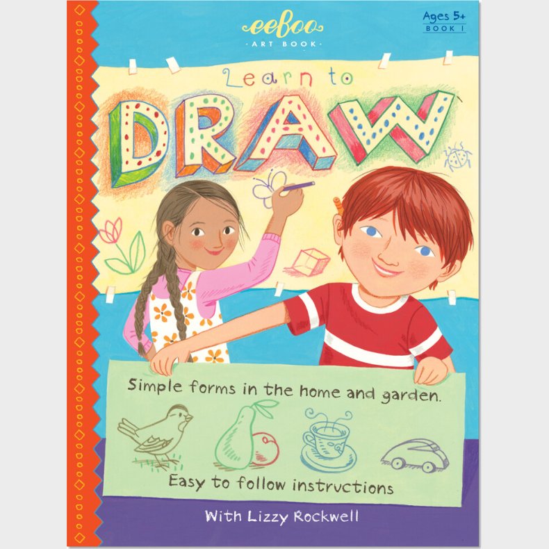 Eeboo - Lr At Tegne Bog Til Brn - Simple Former - Bog