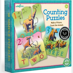 Eeboo - Leg Og Lr Puslespil - Tl Et Dyr P Engelsk