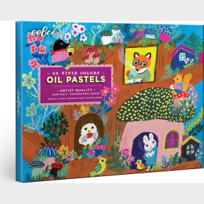 Eeboo - Oliepastel 36 Stk - Yumi's Mushroom House