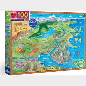 Eeboo - Puslespil 100 Brikker - Landskabsformer