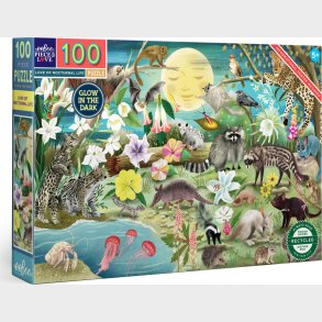 Eeboo - Puslespil 100 Brikker - Selvlysende Nattedyr