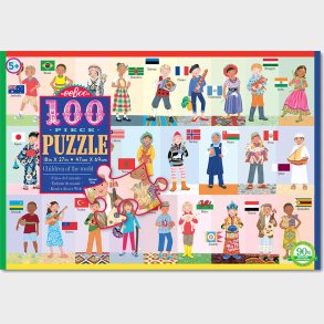 Eeboo - Puslespil 100 Brikker - Verdens Brn