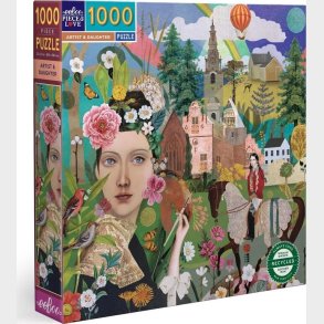 Eeboo - Puslespil 1000 Brikker - Artist And Daughter