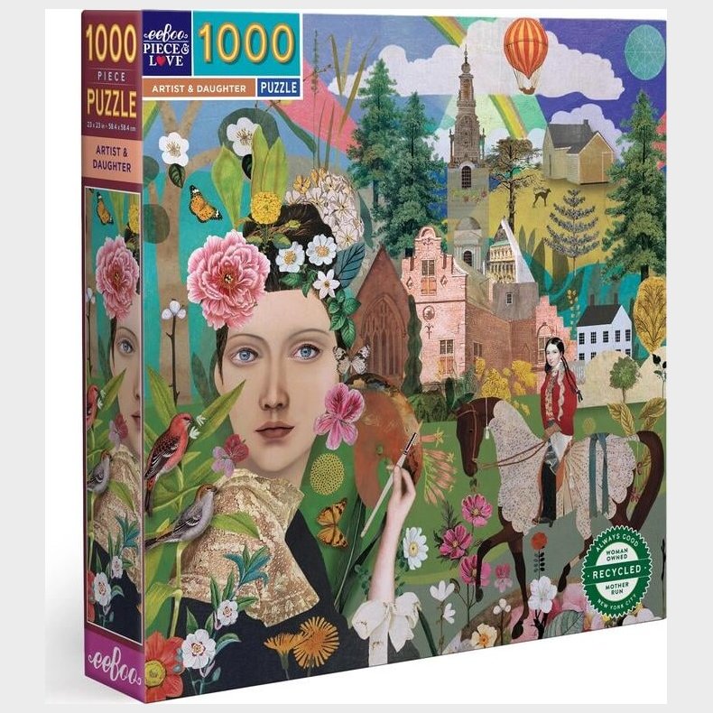 Eeboo - Puslespil 1000 Brikker - Artist And Daughter