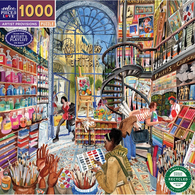 Eeboo - Puslespil 1000 Brikker - Artist Provisions