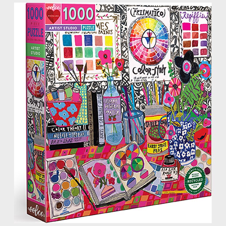 Eeboo - Puslespil 1000 Brikker - Artist Studio