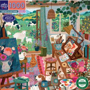 Eeboo Puslespil - 1000 Brikker - Kunstnerens Hytte
