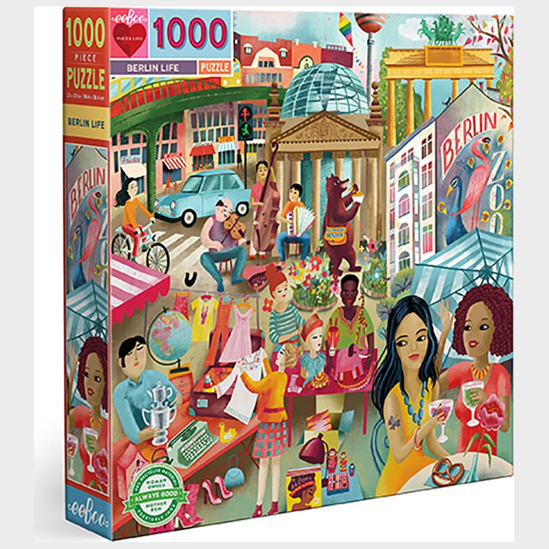 Eeboo - Puslespil 1000 Brikker - Berlin Life