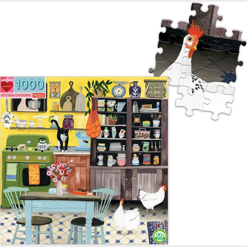 Eeboo - Puslespil 1000 Brikker - Kkkenhns