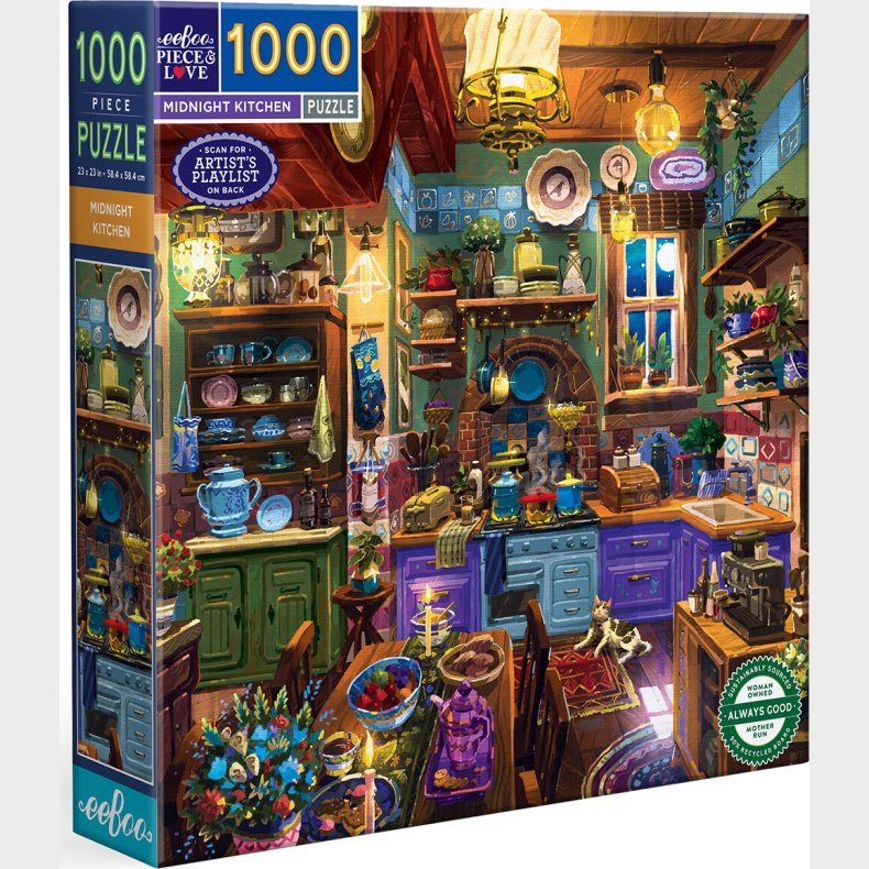 Eeboo - Midnight Kitchen - 1000 Brikker - Puslespil
