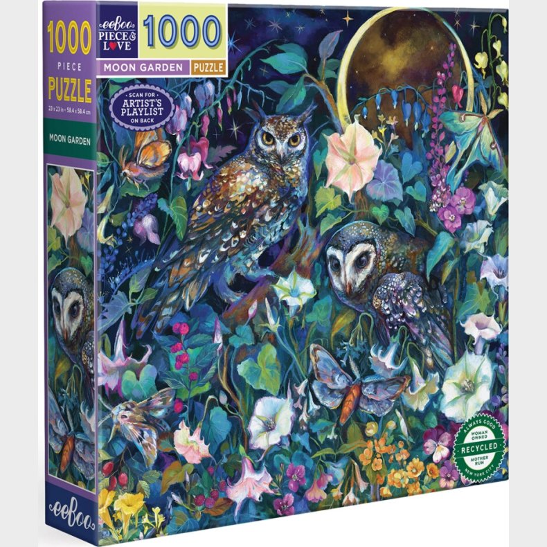 Eeboo - Puslespil 1000 Brikker - Moon Garden