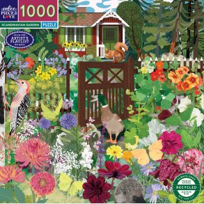 Eeboo - Puslespil 1000 Brikker - Scandinavian Garden