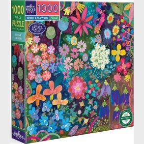 Eeboo - Puslespil 1000 Brikker - Seeds Og Flowers