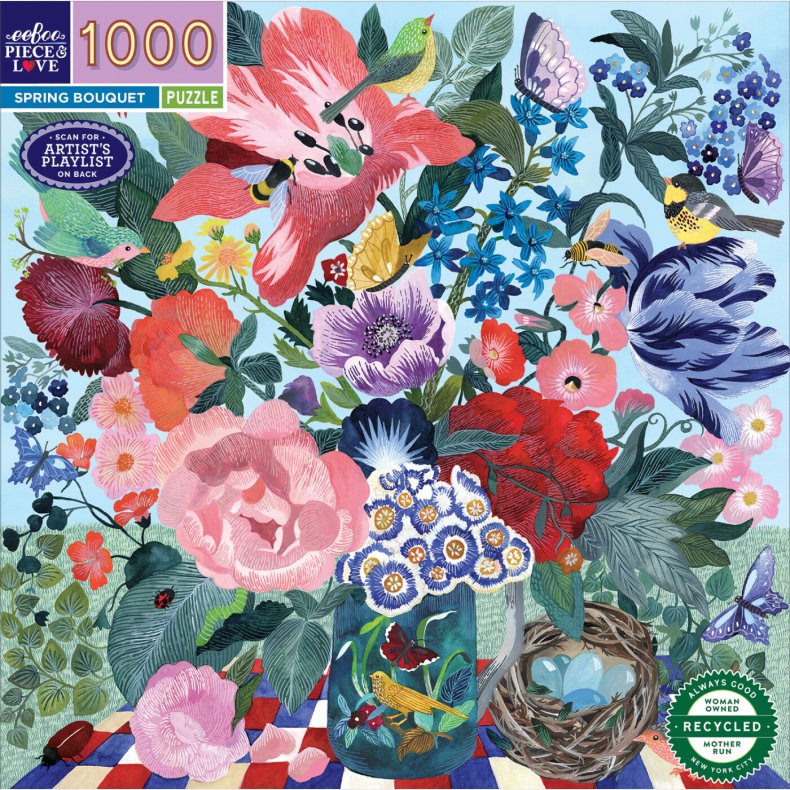 Eeboo - Puslespil 1000 Brikker - Spring Bouquet