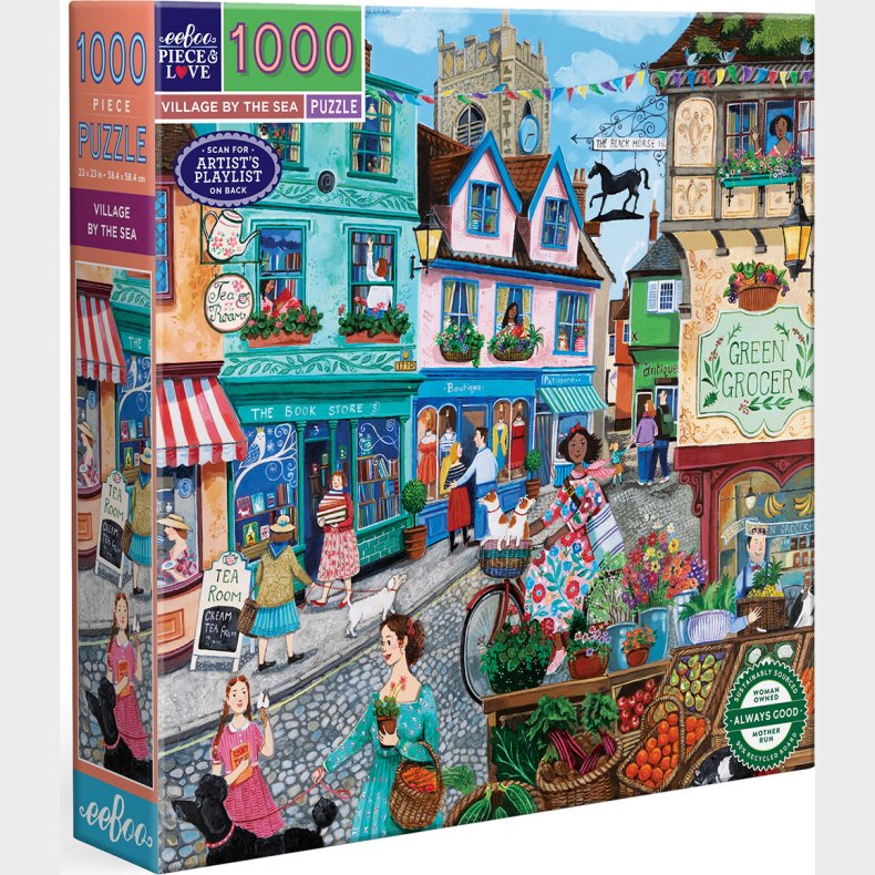 Eeboo - Village By The Sea - 1000 Brikker - Puslespil