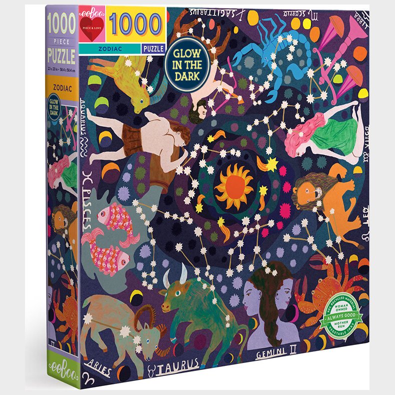 Eeboo - Puslespil 1000 Brikker - Zodiac