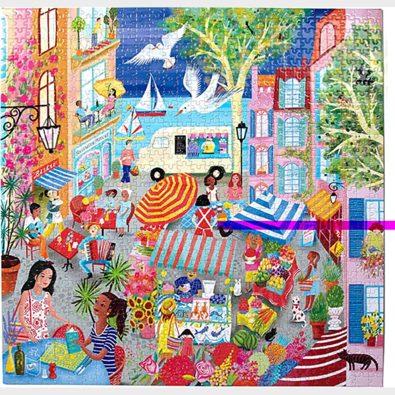 Eeboo Puslespil - 1000 Brikker - Marketplace In France