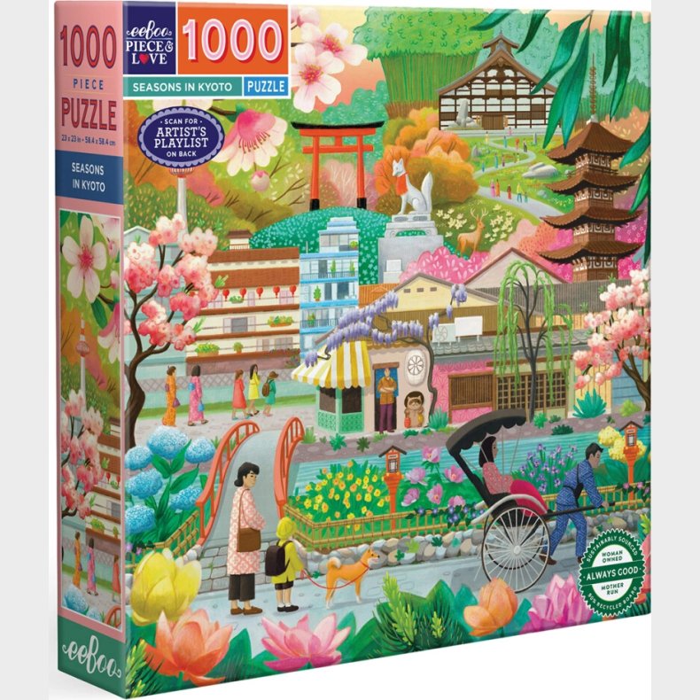 Eeboo - Puslespil 1000 Brk - Seasons In Kyoto