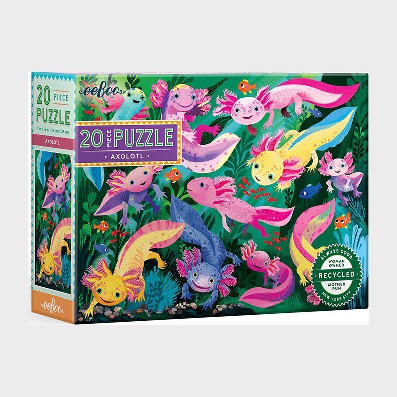 Eeboo - Puslespil 20 Brikker - Axolotl
