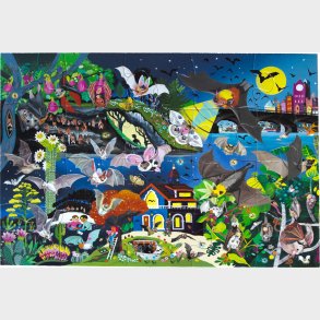 Eeboo - Puslespil 20 Brikker - Flagermus