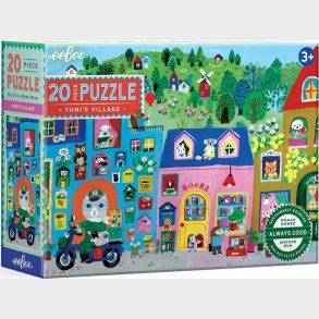 Eeboo - Puslespil 20 Brikker - Yumi's Landsby