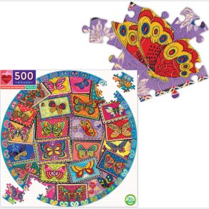 Eeboo - Puslespil 500 Brikker - Vintage Sommerfugle