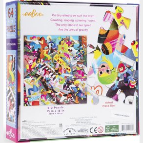 Eeboo - Puslespil 64 Brikker - Skateboarders