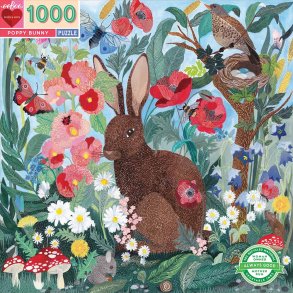 Eeboo Puslespil - 1000 Brikker - Poppy Bunny