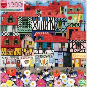 Eeboo Puslespil - 1000 Brikker - Whimsical Village