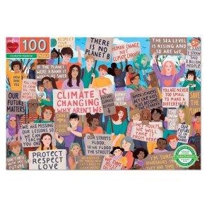 Eeboo Puzzle - Puslespil Med 100 Brikker - Climate March
