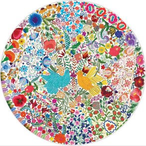 Eeboo - Rundt Puslespil 500 Brikker - Fugle