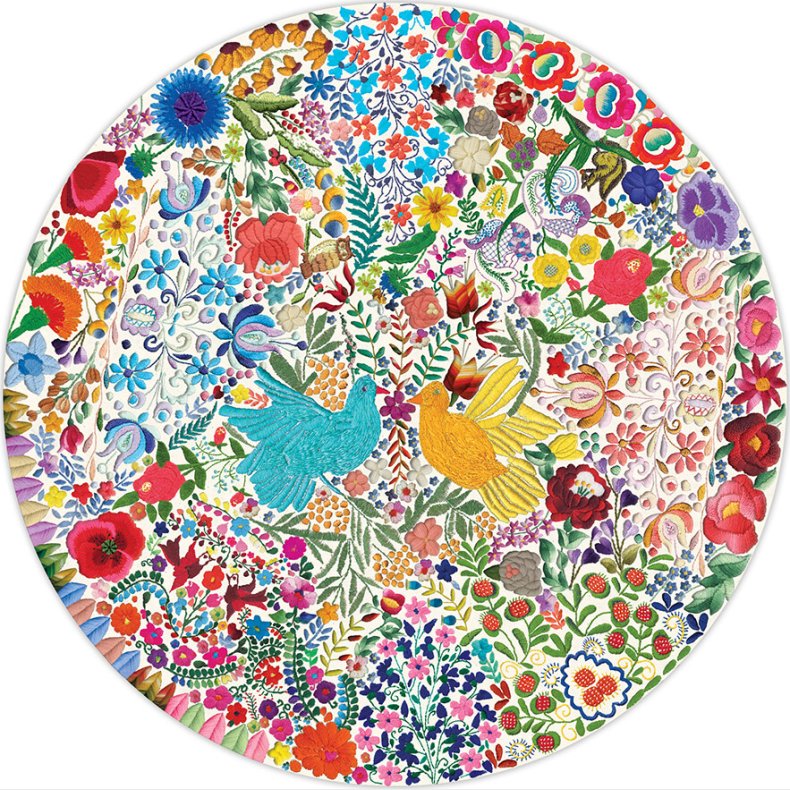 Eeboo - Rundt Puslespil 500 Brikker - Fugle