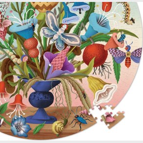 Eeboo - Rundt Puslespil 500 Brikker - Vild Buket