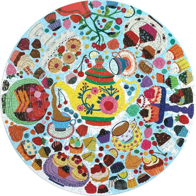 Eeboo Puslespil - 500 Brikker - Tea Party - Rundt