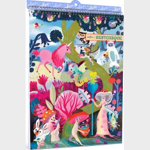 Eeboo - Skitsebog Med Spiralryg Til Brn - Magiske Skabninger