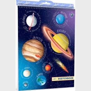 Eeboo - Skitsebog Med Spiralryg Til Brn - Planeter