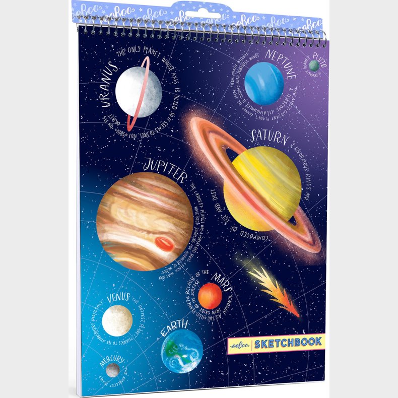 Eeboo - Skitsebog Med Spiralryg Til Brn - Planeter