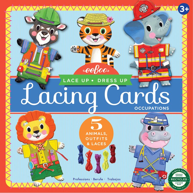 Eeboo - Snrekort - Dyr Med Arbejdstj