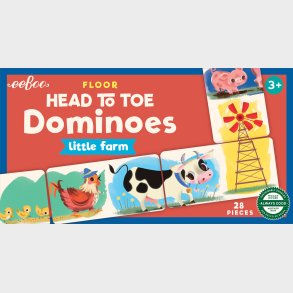 Eeboo - Floor Head To Toe Dominoes - Little Farm - 28 Brikker