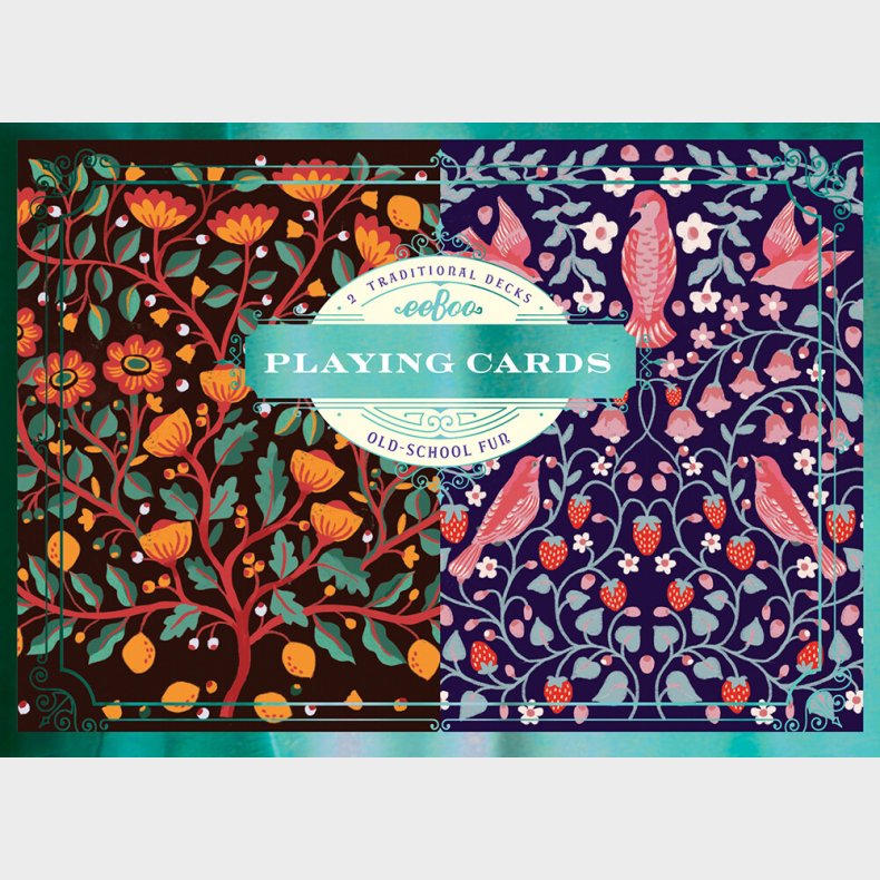 Eeboo - Spillekort - Birds And Flowers 2 St